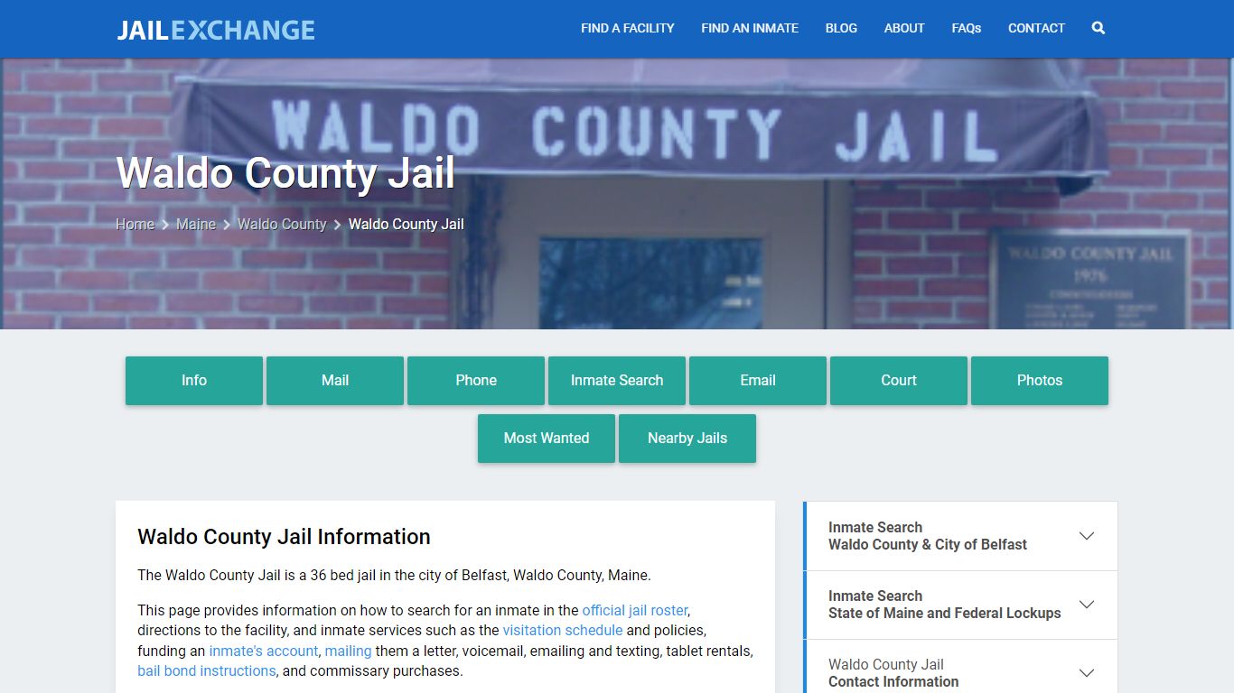 Waldo County Jail, ME Inmate Search, Information